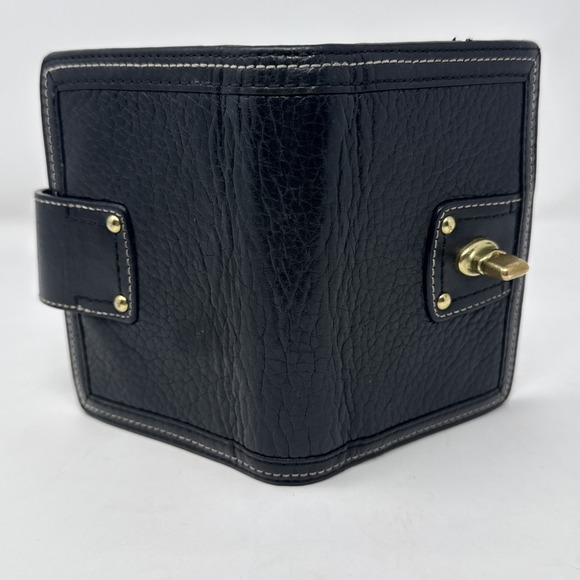 Vintage Coach Turnlock Passport Holder, Coach Turn Lock Black & Gold - Picture 10 of 10